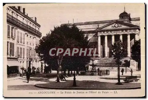 Cartes postales Angouleme Le Palais de Justice et l Hotel du Palais LL