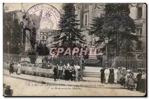 Cartes postales Angouleme Statue de Marguerite de Valois et Monument des Mobile