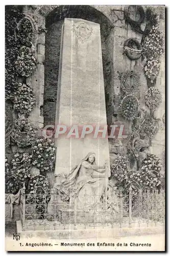 Ansichtskarte AK Angouleme Monument des Enfants de la Charente