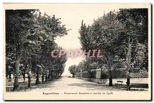 Cartes postales Angouleme Promenade Beaulieu et Jardin du Lycee