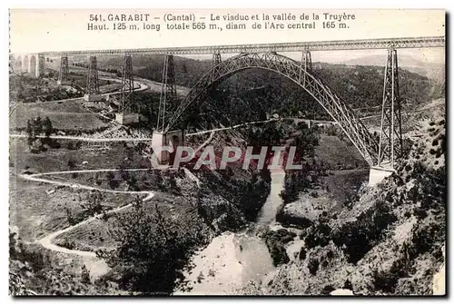 Cartes postales Garabit (Cantal) Le viaduc et la Vallee de la Truyere Haut