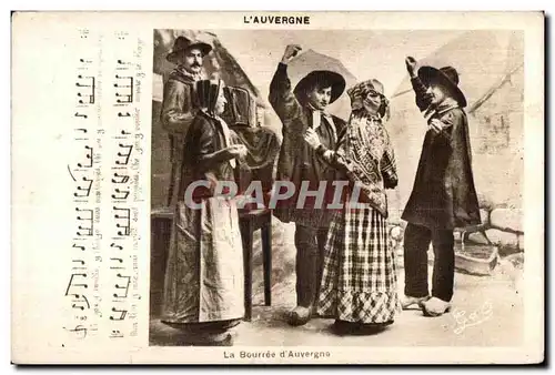 Cartes postales Le Bourree d Auvergne Folklore Costume