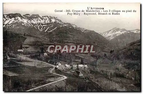 Ansichtskarte AK L Auvergnh Cantal Cirque de Mandailles Les Villages au Pied du Puy Mary Raymond Benech et Rudez