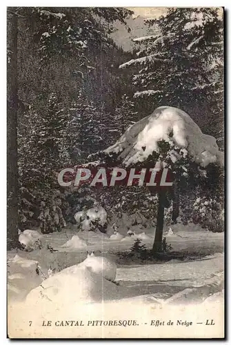 Cartes postales Le Cantal pittoresque effet de neige