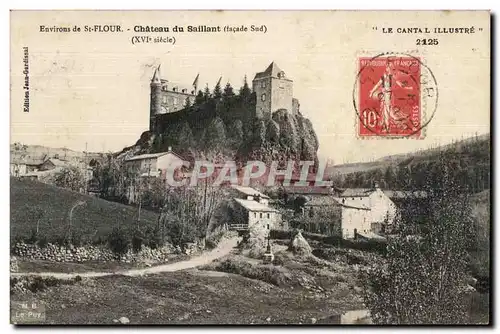 Cartes postales Environs de St-Flour chateau du saillant (sacade sud) (XVIe siecle)