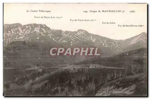 Cartes postales Cantal pittoreque cirque de mandailles fours de peyre arse