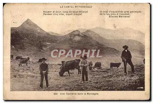 Cartes postales Une vacherie dans la montagne