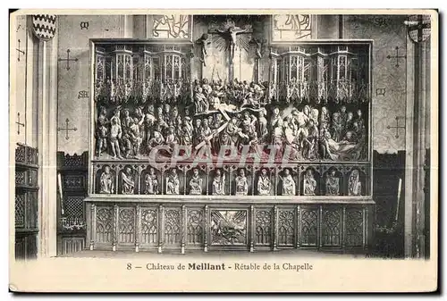 Cartes postales Chateau de Meillant retable de la chapelle