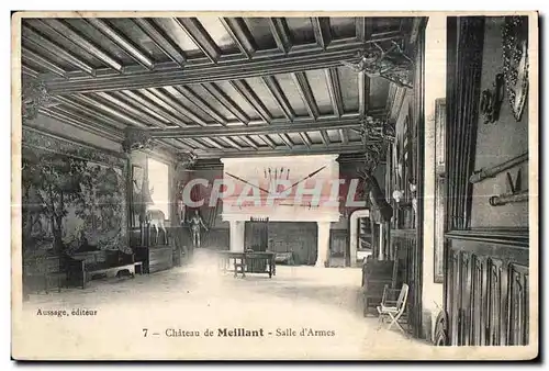 Cartes postales Chateau de meillant salle d armes