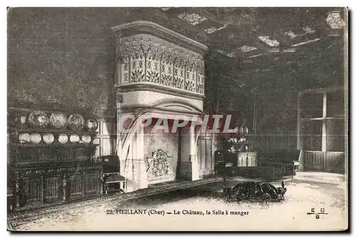 Cartes postales Meillant (Cher) le chateau la salle a manger