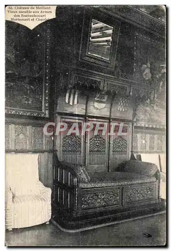 Cartes postales Chateau de meillant vieux meuble aux armes des rochechouart mortemart et chares