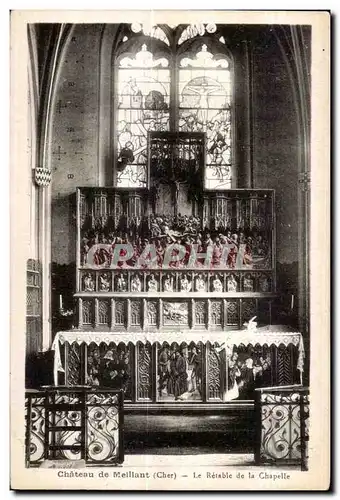 Ansichtskarte AK Chateau de meillant (Cher) le retable de la chapelle