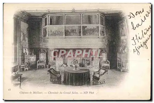 Cartes postales Chateau de meillant cheminee du grand salon