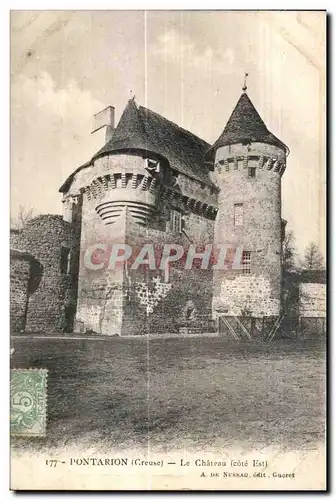 Cartes postales Pontarion (Creuse) le chateau (cote Est)