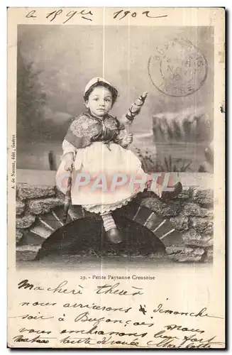 Ansichtskarte AK Petite paysanne creusoise Enfant Folklore costume Creuse Coiffe