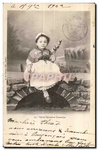 Cartes postales Petite paysanne creusoise Enfant Folklore costume Creuse Coiffe