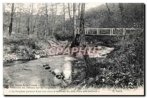 Ansichtskarte AK Les borde de la creuse gargilesse passerelle du chateau sur la gargilesse