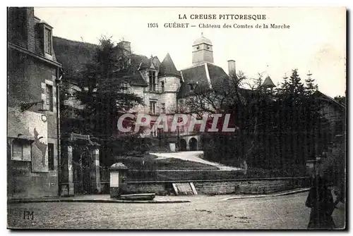 Cartes postales La Creuse pittoresque 1934 gueret chateau des comtes de la marche