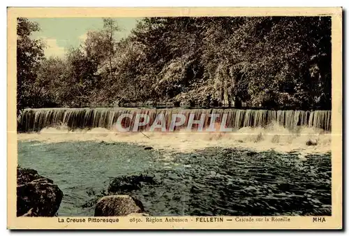 Cartes postales Felletin La Creuse Pittoresque Region Aubusson Cascade sur la Rozeille