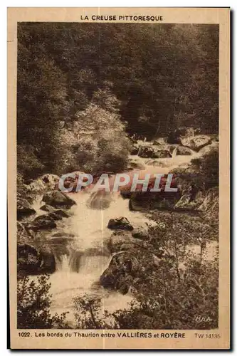 Cartes postales Royere Les bords du Thaurion entre Vallieres et La Creuse Pittoresque