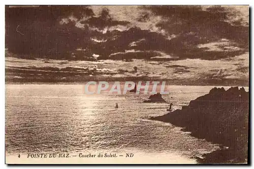 Ansichtskarte AK Pointe Du Raz Coucher du Solil ND