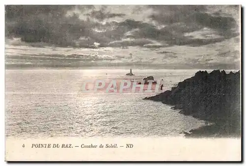 Ansichtskarte AK Pointe Du Raz Coucher de Soliel ND