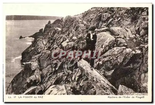 Ansichtskarte AK La Pointe du Raz Rochers de I Enfer de Plogoff