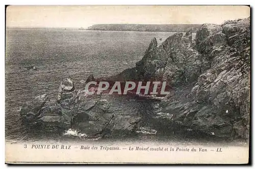 Ansichtskarte AK La Pointe du Raz Baie des Trepasses Le Moine Couche et la Pointe du Van