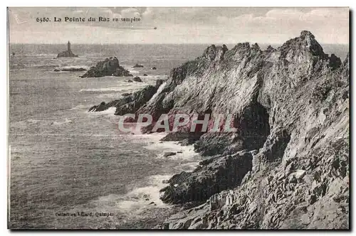 Ansichtskarte AK La Pointe du Raz en tempete