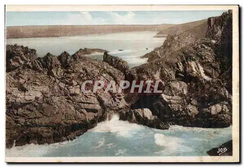 Ansichtskarte AK La Pointe du Raz Baie des Trepasses Les Tunnels