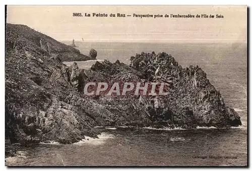 Ansichtskarte AK La Pointe Du Raz Perspective Prise de l embarcadere de l Ile de Sein