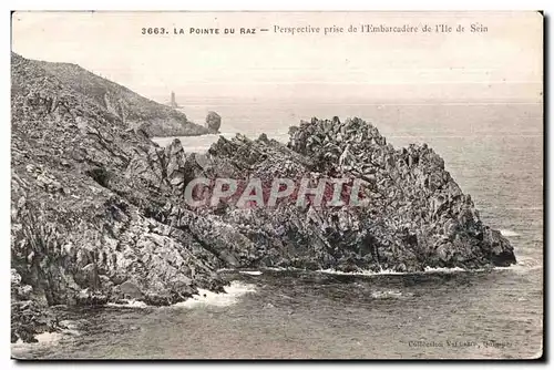 Cartes postales La Pointe Du Raz Perspective Prise de l embarcadere de l Ile de Sein