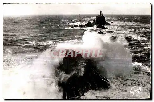 Ansichtskarte AK Pointe du Raz (Finistere) Coup de Mer a l extreme Point