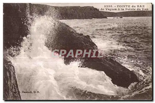 Ansichtskarte AK La Pointe Du Raz Etude de vagues a la pointe du Van