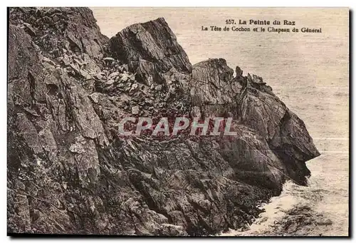 Ansichtskarte AK Pointe du Raz La Tete de Cochon et le Chapeau du General