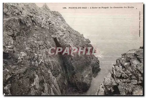 Ansichtskarte AK Pointe du Raz L Enter de Plogott La Cheminee Du Diable