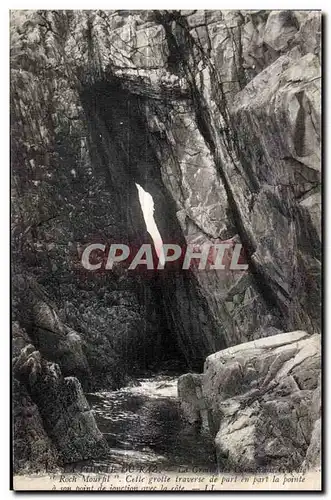 Ansichtskarte AK Pointe du Raz La Roch Mourfit Cette Grotte de part en part la pointe