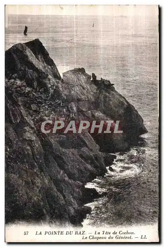 Ansichtskarte AK Pointe du Raz La Tete de Cochon Le Chapeau du General