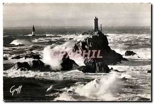 Ansichtskarte AK Pointe du Raz En Bretagne de Sein (Finistere)Le phare de la Vieille Par tempete