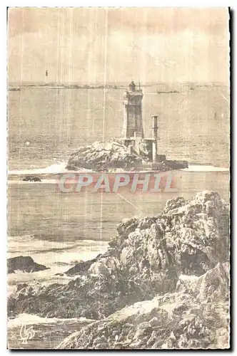 Ansichtskarte AK Pointe du Raz (Finistere) Le Phaer la Vieille Dans le fond la Phare de l ile de Sein et le Phare