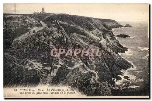 Cartes postales Pointe du Raz Le Plateau et la Core vue prise du plus haut