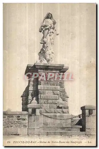 Cartes postales Pointe Du Raz Statue de Notre Dame des Naufrages