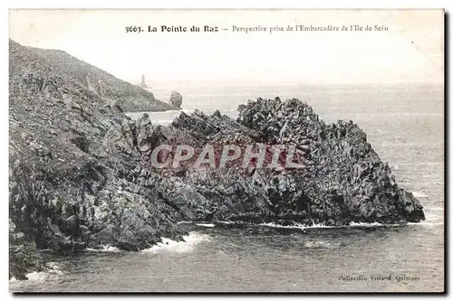 Cartes postales La Pointe Du Raz perspective prise de l Embarcadere de l Ile de Sein