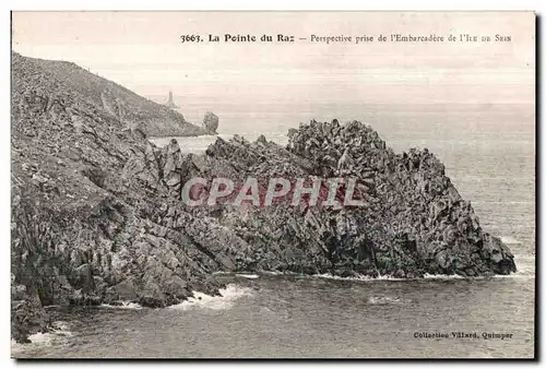 Ansichtskarte AK La Pointe Du Raz Perspective prise de l Embarcadere de l Ile de Sein