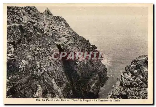 Ansichtskarte AK La Pointe du Raz L Enfer de Plogoft La Cheminee du Diable