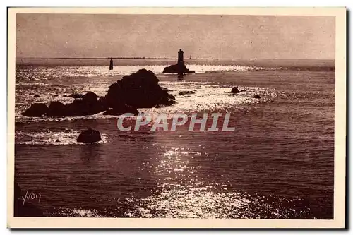 Ansichtskarte AK Pointe du Raz De Sein (Finistere) Le Phare la Vieille Au Join l Ile de Sein