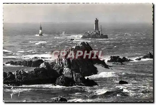 Ansichtskarte AK La Bretagne La Pointe Du Raz Extreme Pointe et le Raz de Sein au fond L lle de Sein