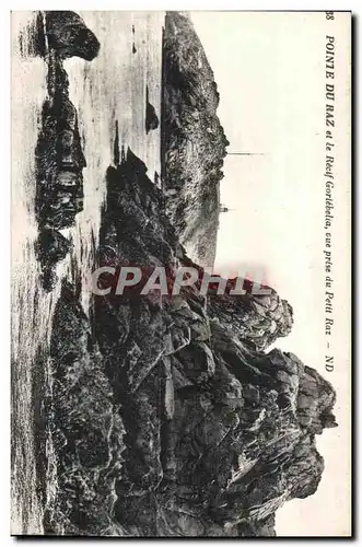 Cartes postales Pointe Du Raz et le Recif Gorlebella vue prise du Petit Raz