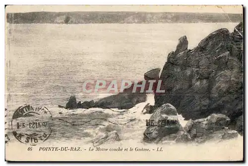 Ansichtskarte AK Pointe Du Raz Le Moine couche et le Gnome