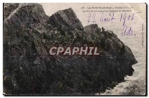 Ansichtskarte AK La Pointe Du Raz Etude deroche La tete de Cochon et le chapeau de General